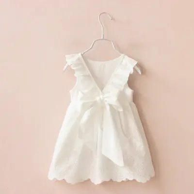 

Children's Wedding Birthday Party Dress Children Dresses White Girl Cotton Dresses 2019 Spring Summer Style Baby Girl Clothes