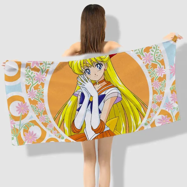 Anime Manga Pretty Soldier Sailor Moon Bath Towel Beach Towel 001-in