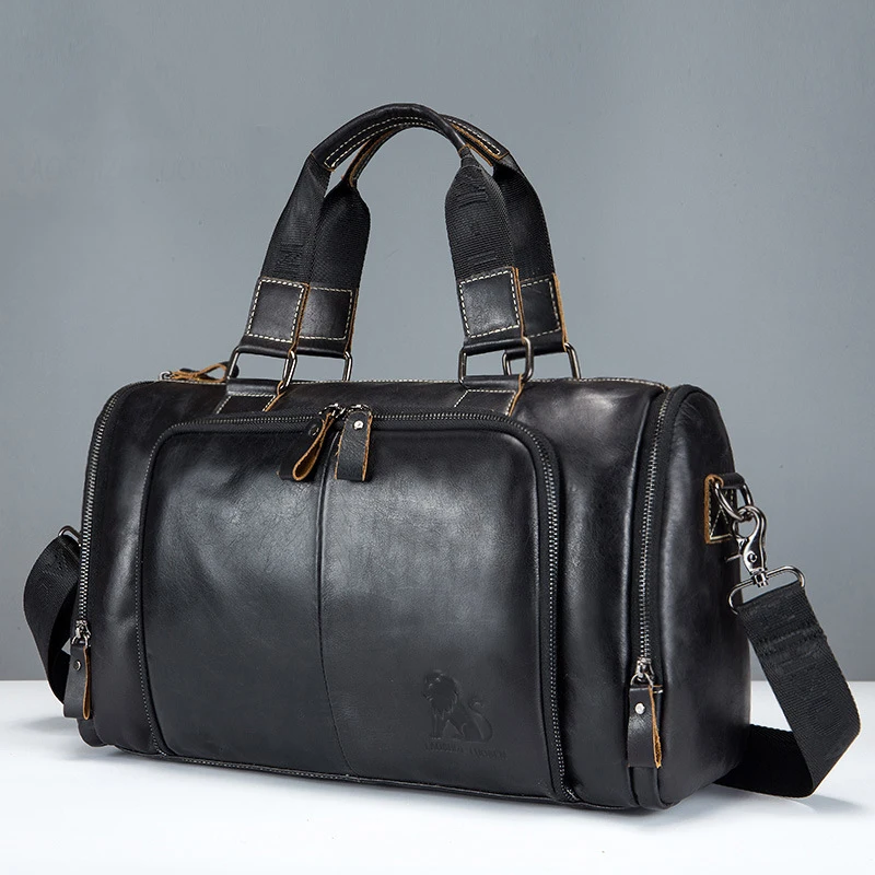 

2019 New Fashion Genuine Leather Handbags Cow Leather Man Bags Business Travel Tote Messenger Crossbody Shoulder Bag Wholesale