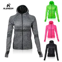 ALBREDA 2018 chaqueta de Yoga para mujer para ocio al aire libre gimnasio Fitness camiseta para correr Wicking Quick dry manga larga deportes suelta Yoga Tops
