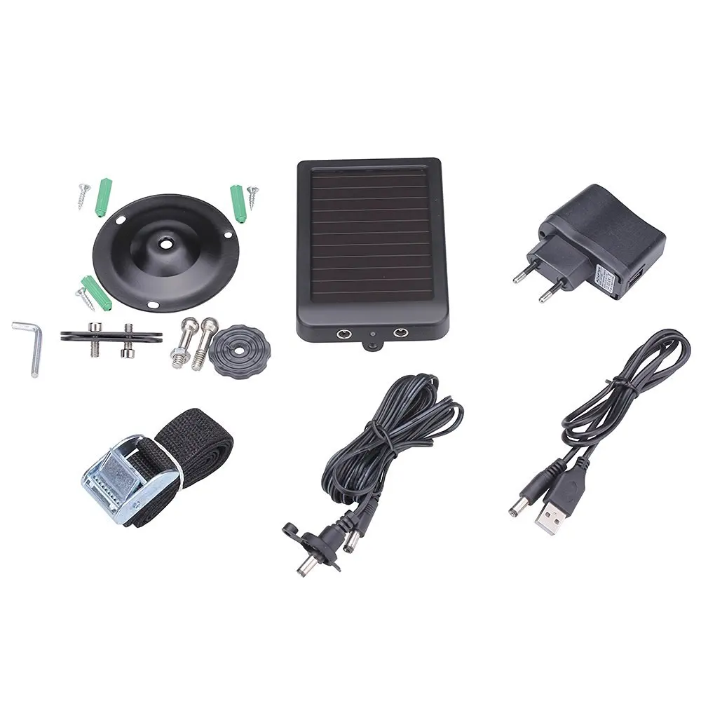 Hunting Camera Solar Panel Power Pack Battery Charger External Power for Trail Cam HC300 HC300M HC500G HC500M Solar Power pack (17)