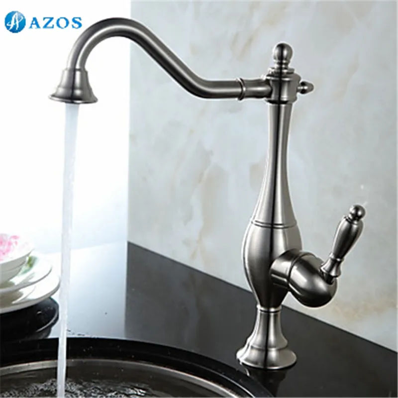 

Kitchen Sink Faucets Free Rotatable Vessel Hose Spray Single Handle Nickle Brushed Antique Brass Deck Mount Wash Mixers CFLT115