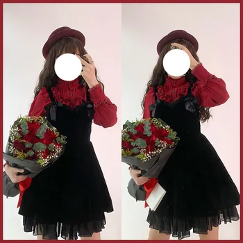

2019 Rushed Top Fashion New 56 A2018 Winter Dress Japanese Soft Sister Condole Belt Lolita Original Velvet Cultivate Morality