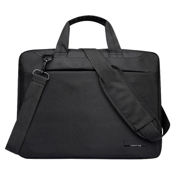 

Laptop bag case 15 inch Nylon airbag shoulder handbag computer bags Waterproof Messenger Women men Notebook bag (Black )