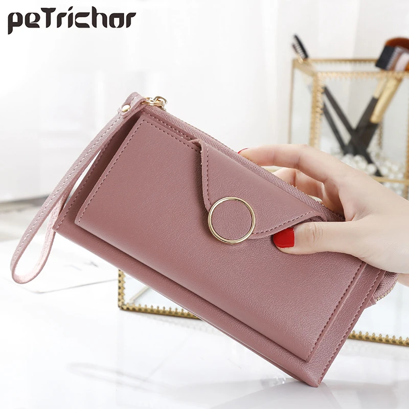 Petrichor معصمه النساء محافظ العلامة التجارية تصميم سستة محفظة طويلة هاتف محمول عملة جيب الإناث محفظة مع حامل بطاقة Petrichor معصمه النساء محافظ العلامة التجارية تصميم سستة محفظة طويلة هاتف محمول عملة جيب الإناث محفظة مع حامل بطاقة
