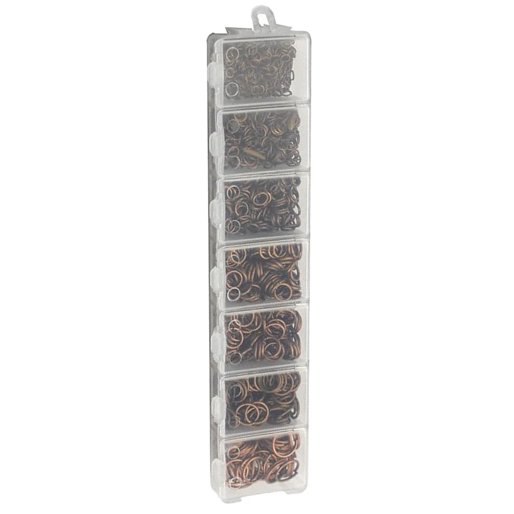 1450 Pieces 3/4/5/6/7/8/10mm DIY Jewelry Findings Single Loop Round Open Jump Rings Findings Accessories