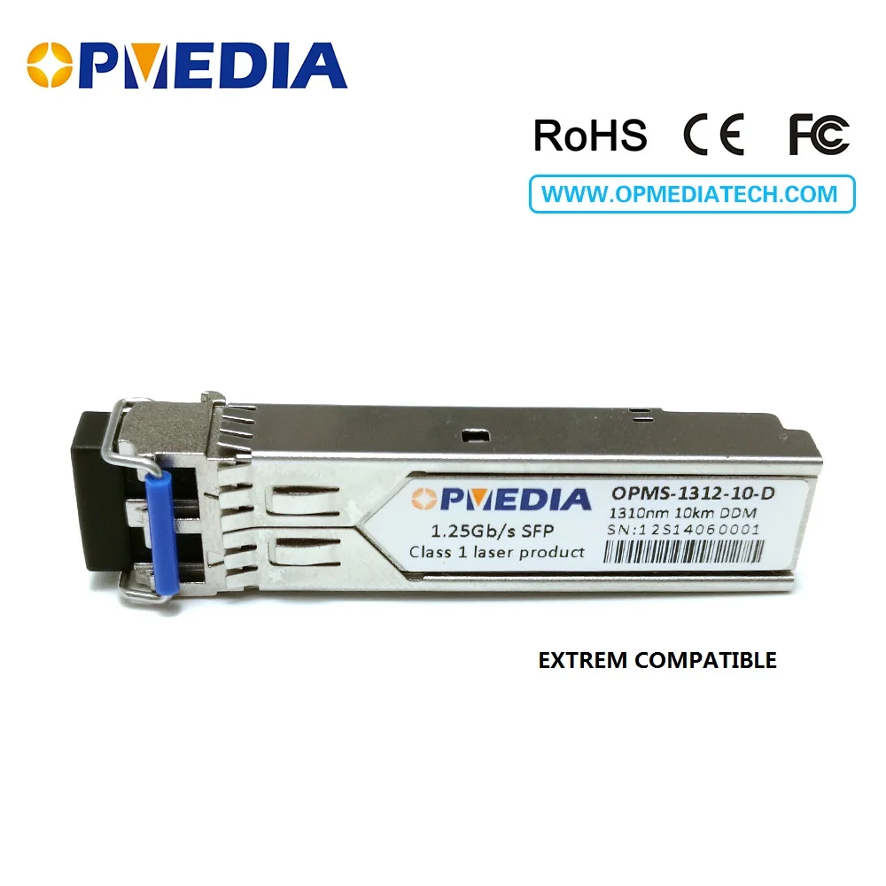 EXTREM compatible SFP-LX-SM,1.25G 1310nm 10KM SFP transceiver,1000base LX  SFP optical module,DDM,LC connector,Free shipping вентиляторный модуль 2 вент с термостатом 2 fan module thermostat switched free standing type