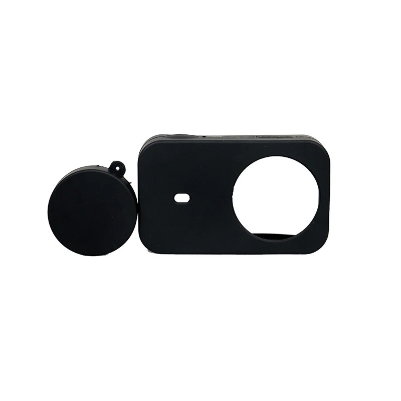 Protective Silicone cover with lens cap + Protective Frame Case Housing black for Xiaomi Mijia Mini Action Camera Accessories (15)