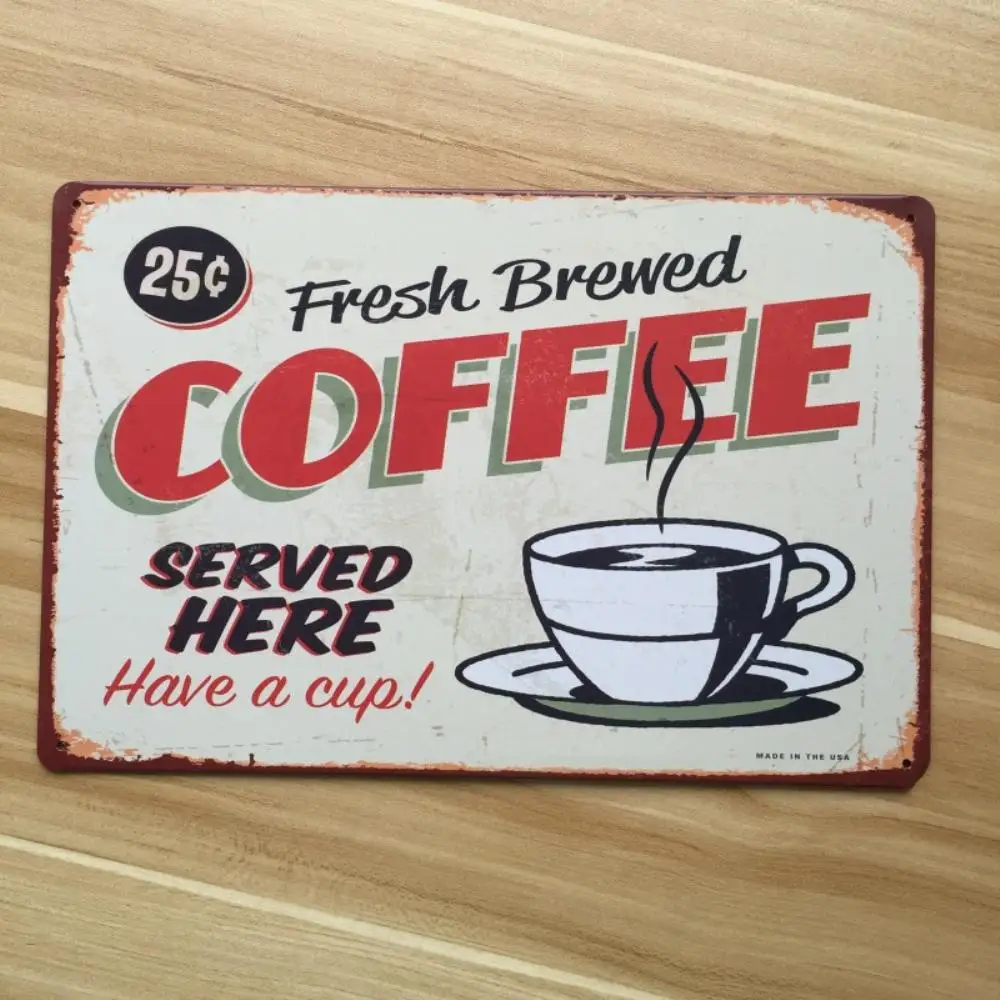 "about delicious coffee " vintage home decor metal Tin signs decorative