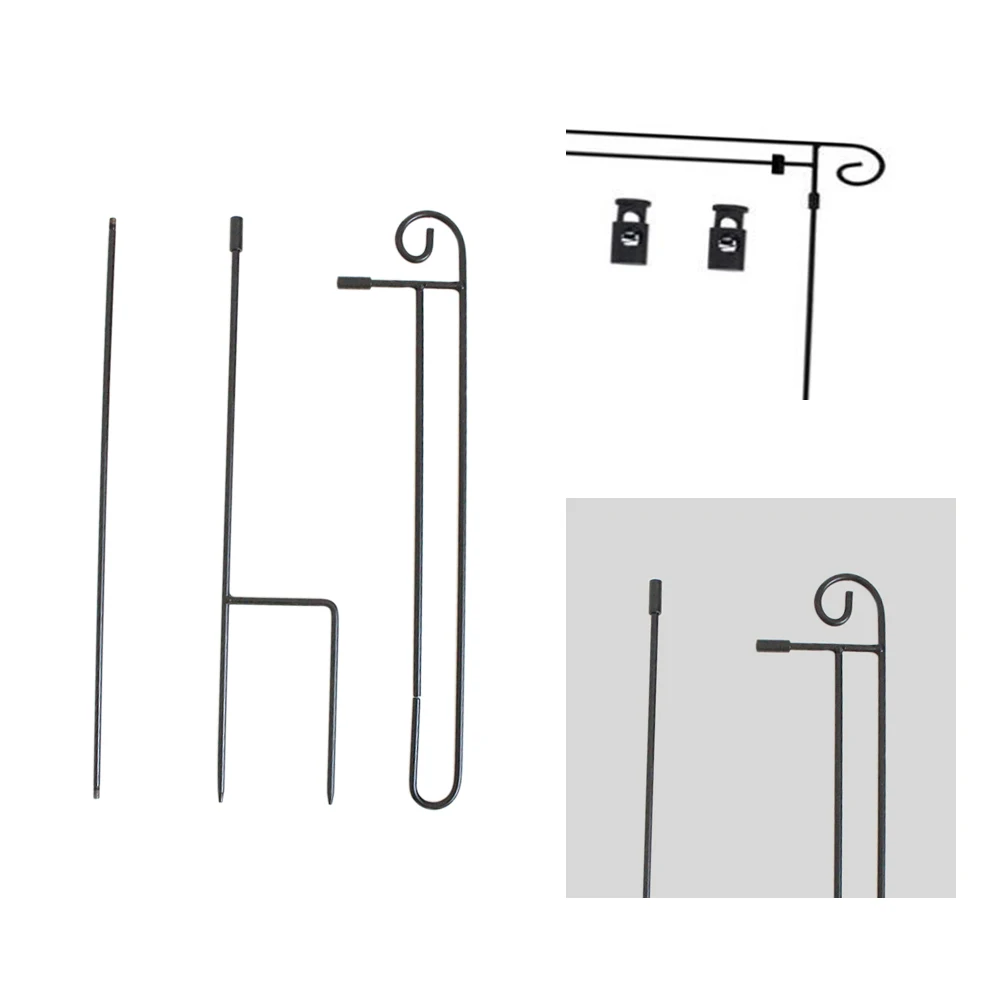 Black Outdoor Indoor Garden Accessories Iron Art Banner Bracket