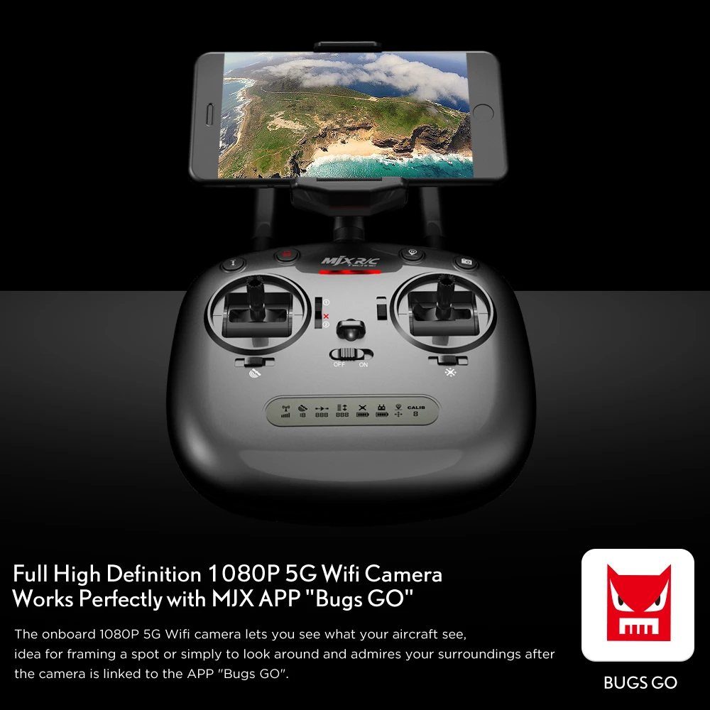 MJX B2SE Радиоуправляемый Дрон с камерой 5G 1080 P Wi-Fi FPV Бесщеточный gps позиционирование Следуйте за мной высота удержания Квадрокоптер, Дрон для начинающих