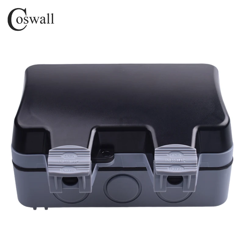 Водонепроницаемая уличная настенная электрическая розетка Coswall IP66 16 А двойная