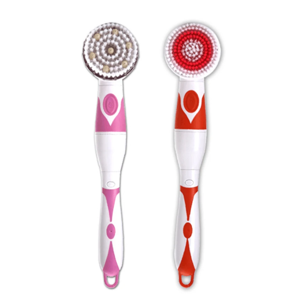 1 New Electric Massage Shower Brush Bath brush Long Handle Rub Back Brush Electric Rubbing Device