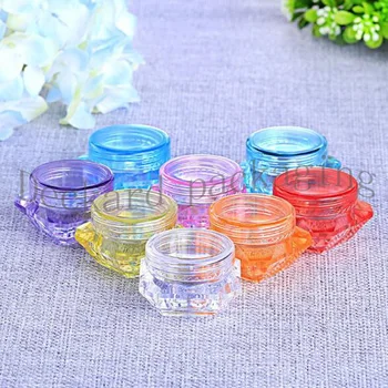 

200pc 3g/5g empty cosmetic containers with screw cap, sample diamond shape containers jar skin care cosmetic cream jars pot tins