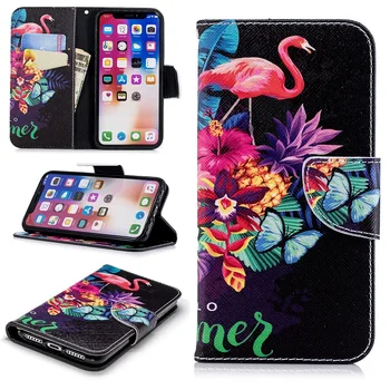 

Bookcover For iphoneX 3D painted Cute panda TPU leather flip wallet case for 6s Plus 7Plus iphone SE cover DHL Free shipping