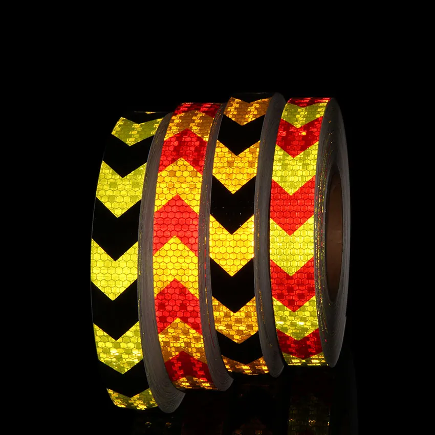 

2.5CMx50M Warning Sticker Reflective Arrow Tape Bicycle Warning Safety Signs Decorating Adhesive Strips Adhesive Helmet Cycling
