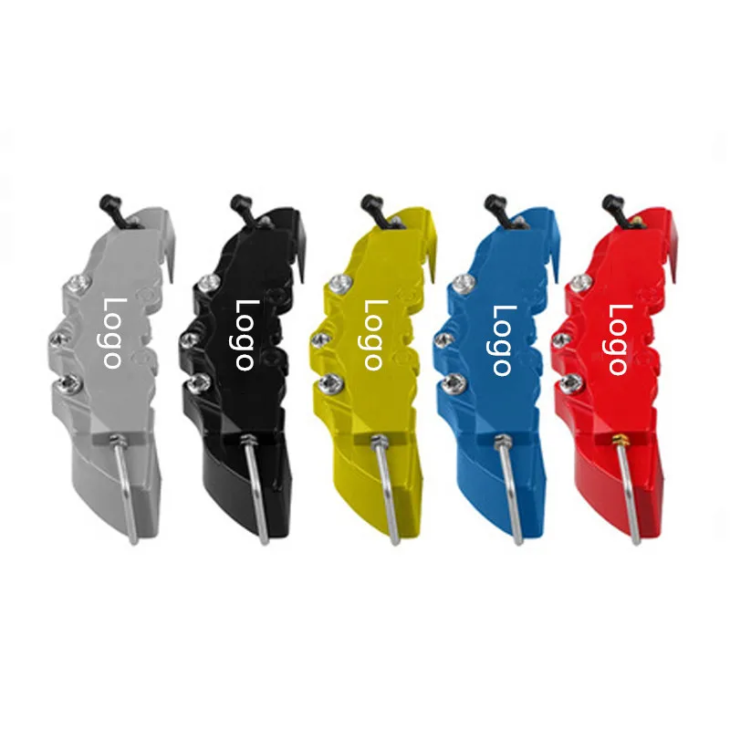 

4 Pcs 3D Disc Brake Caliper Cover Universal Style Disc Front and Rear Kit Fit 17 Inches 2 Pieces Medium and 2 Pieces Small