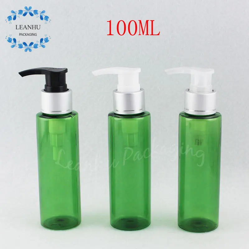 Download 100ML Green Plastic Bottle With Silver Lotion Pump , 100CC ... Yellowimages Mockups