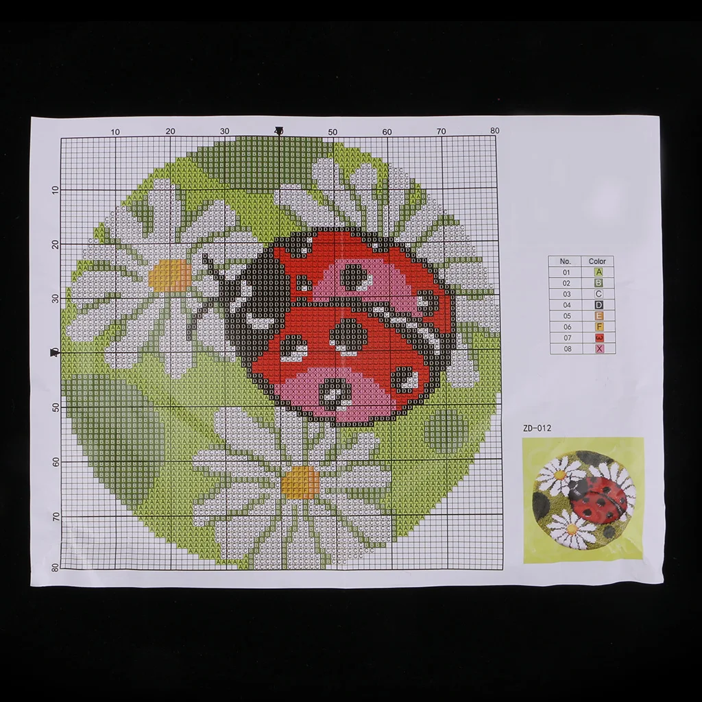 2 Sets Ladybug Latch Hook Rug Kits DIY Needlework Unfinished Crocheting Rug Yarn Cushion Mat  Embroidery Decorative Carpet