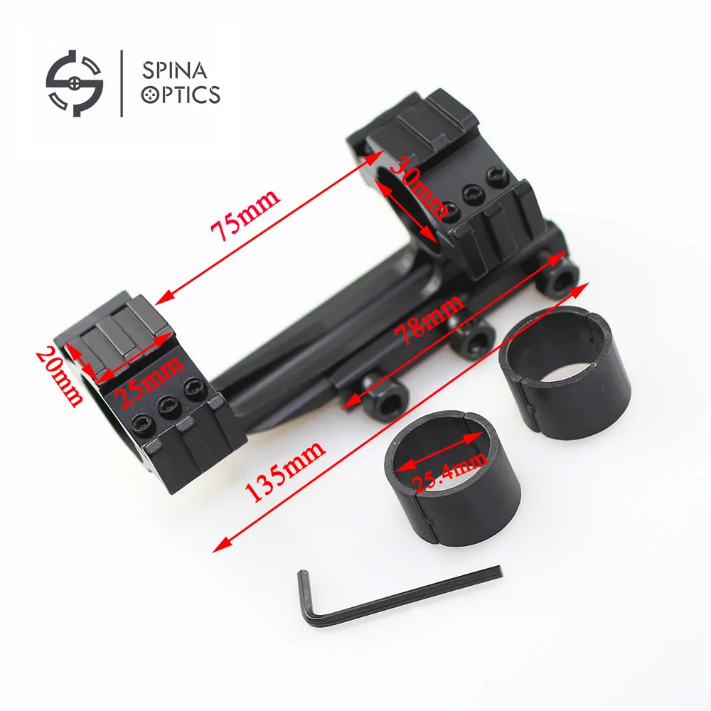 

Hunting 25.4mm 30mm Dual Ring Cantilever Heavy Duty Scope Mount Base Picatinny Rail Hunting Caza for Rifle airsoft pistola
