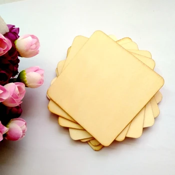 

10pcs/set 14cm.Square board Wood blank tags. Indicate products. DIY tips label.baby intellectual toys B1
