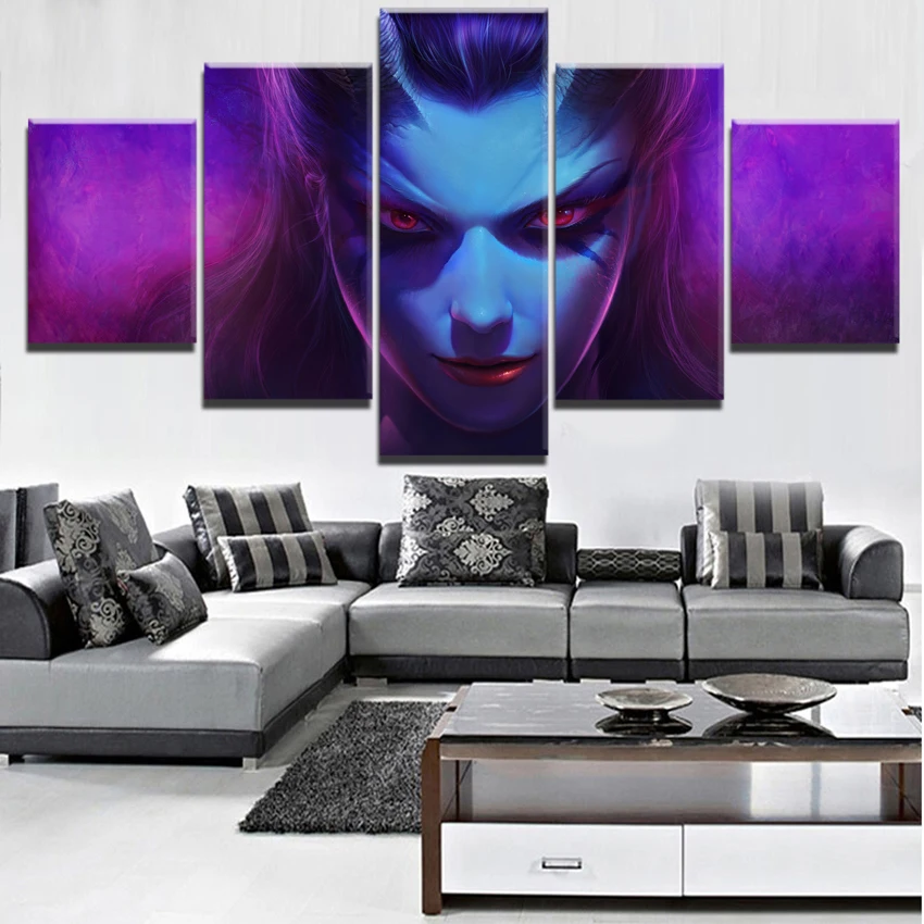 DOTA 2 Game 5 Pieces Paintings on Canvas Wall Art for Home Decorations Wall Decor Canvas Wall Art F