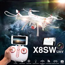 SYMA X8SW Wifi FPV в режиме реального времени Трансмиссия вертолет 2,4G 4CH пульт дистанционного управления RC Квадрокоптер игрушка электрический Летающий Дрон самолет
