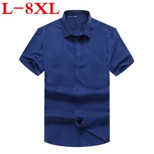 Новинка, большие размеры, 8XL, 7XL, 6XL, 5XL, 4XL, новые летние деловые рубашки с короткими рукавами и принтом, мужские деловые рубашки