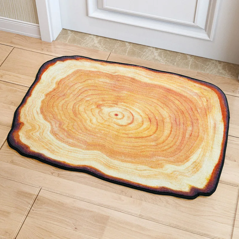 Rectangular printed tree wheel pattern door mat floor mat absorbent mat bathroom anti-skid mat