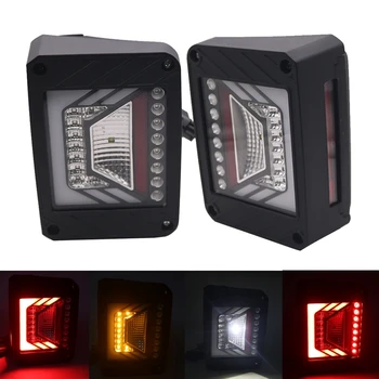 

Marlaa 1pair LED Tail Lights for 2007-2017 Jeep Wrangler Brake Reverse Light Rear Back Up Lights Daytime Running Lamps DRL