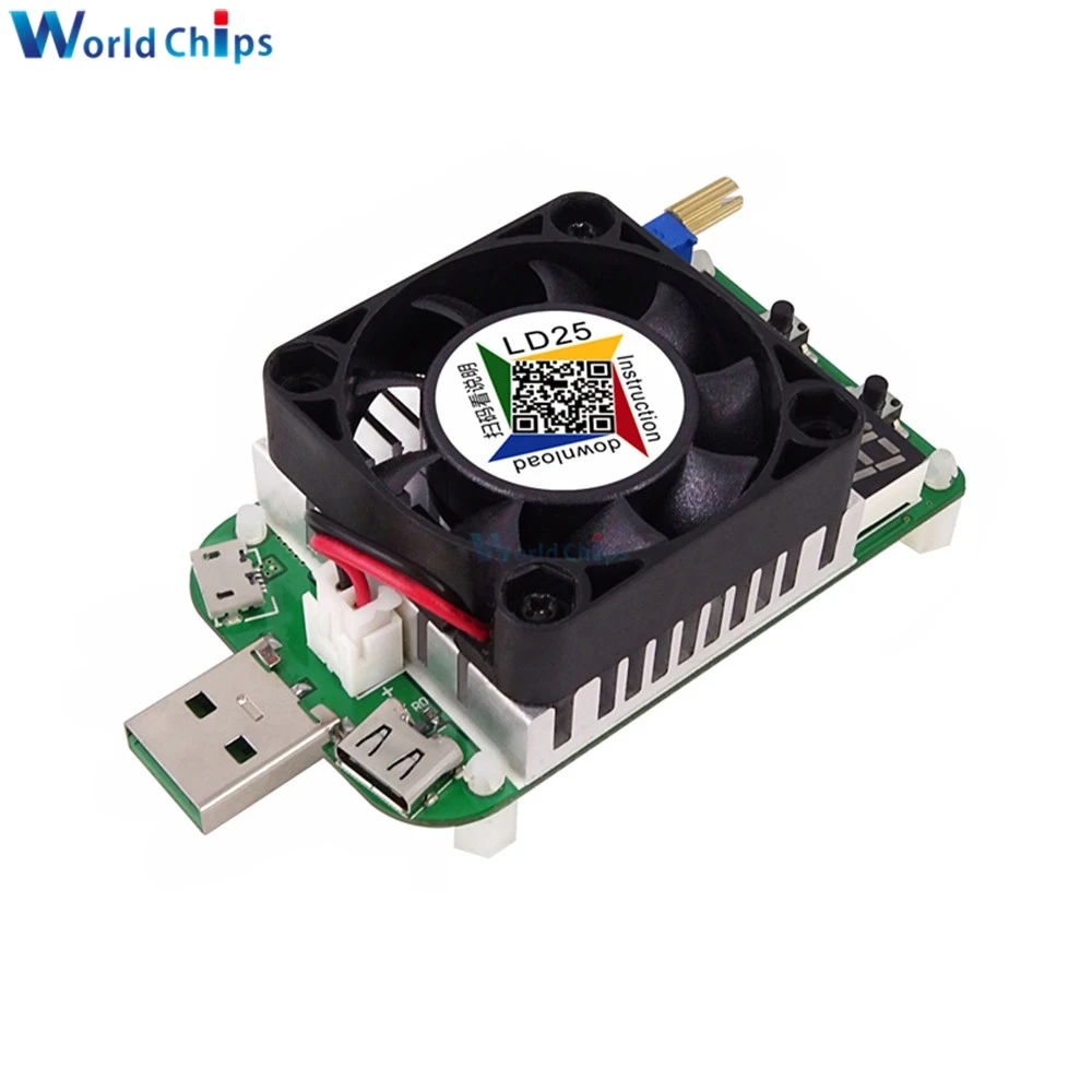 Ld25 Ld35 Tester Di Carico Elettronico Trigger Intelligente Usb Qc2.0 Qc3.0 Interfaccia Micro Usb Display Digitale A Tubo 25W 35W 4A 5A