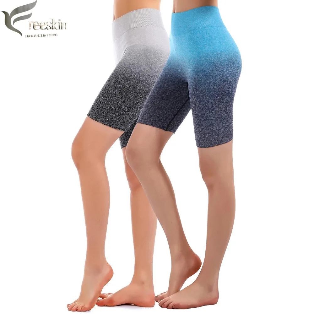 Zhangyunuo Women's Knee Length Yoga Shorts Quick Drying Tights Sports