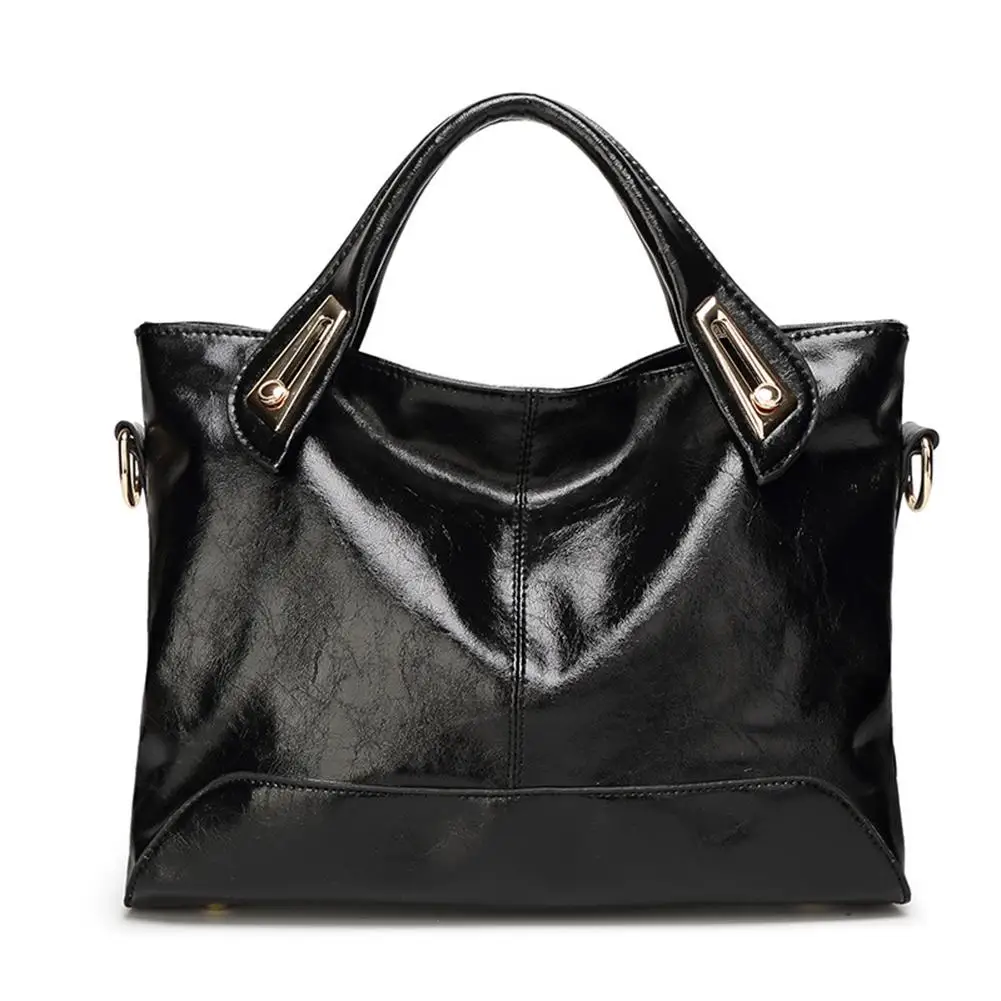 

Luxury Fashion Shoulder Bag Oil Wax Leather Women Handbag Messenger Bags Simple Large Capacity Business Elegant Tote Handbags