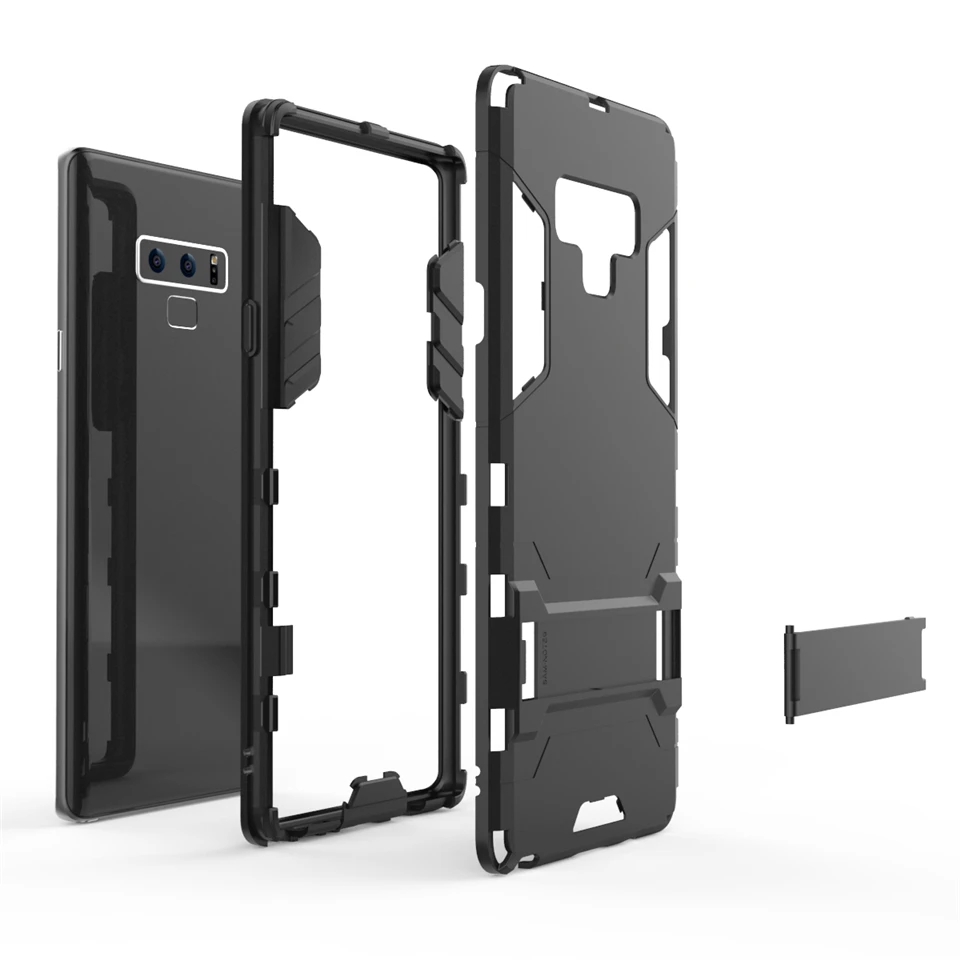 Slim Hard PC+Soft Silicone TPU Rugged Rubber Kickstand Armor Case For SAMSUNG Note 9 S9+ S8 Plus S7 Edge J3 J4 J6 J8 A6 A8 2018  (38)