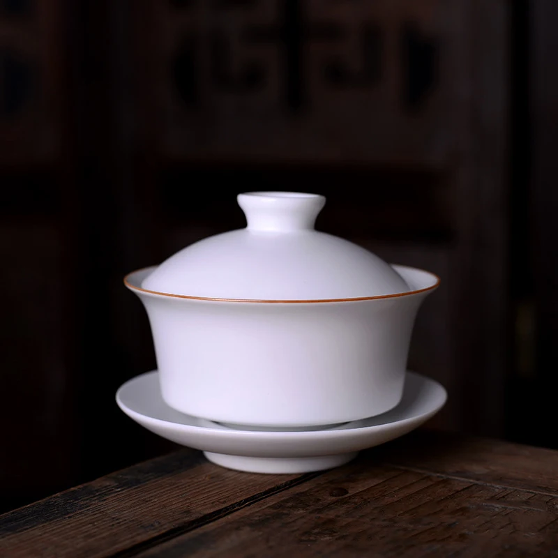 180 мл чайная чашка Chawan керамический чайный набор кунг-фу чайник Gaiwan Tie Guanyin Dahong Pao oolong чай кухня обеденный бар чайная посуда - Цвет: Solid color