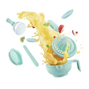 

9PCS/set Feeding Baby Food Mills Manual Baby Food Grinder Squeeze Juice Station Baby Organic Food Press Plate Cooking Tools
