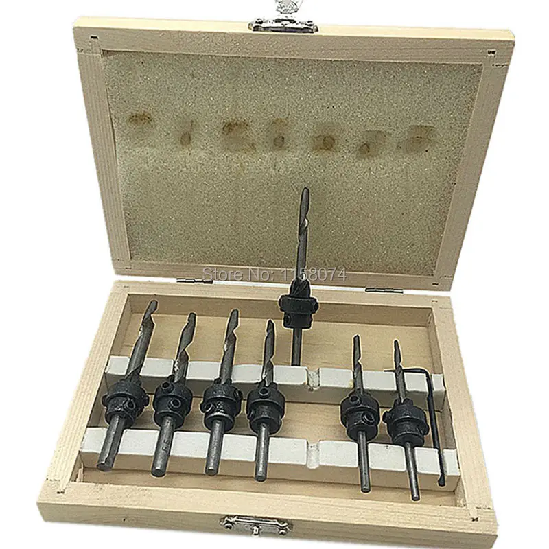 Woodworking Tapered Drill Countersink Bit Screw Set Carpentry Wood