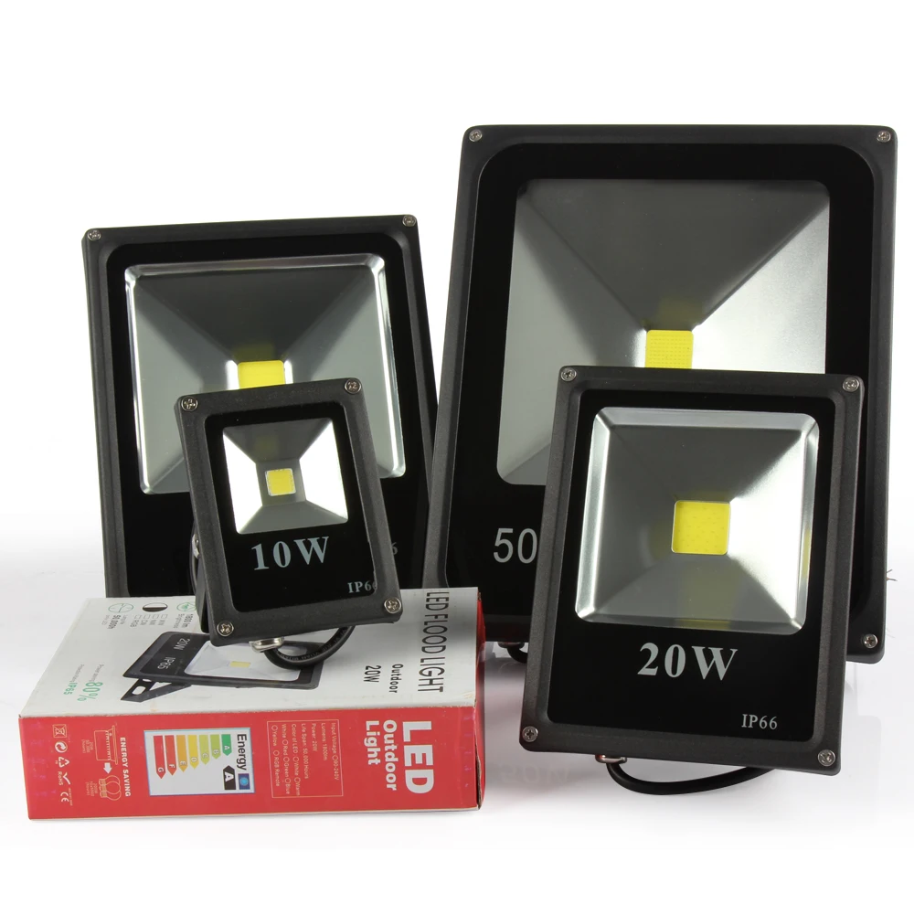 ultrathin font b LED b font flood light 10W 20W 30W 50W Black AC85 265V waterproof
