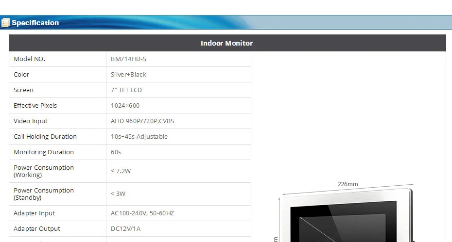 HOMSECUR BM714HD-S " видео монитор двери с сенсорным экраном, запись, снимок, мониторинг для HDK серии Vidor домофон