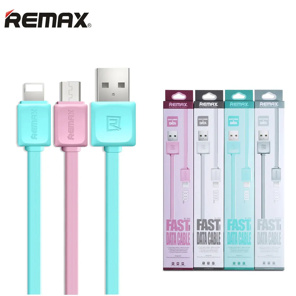 Remax Original 1M 8Pin Fast Charging Data Sync Charger USB Cable for