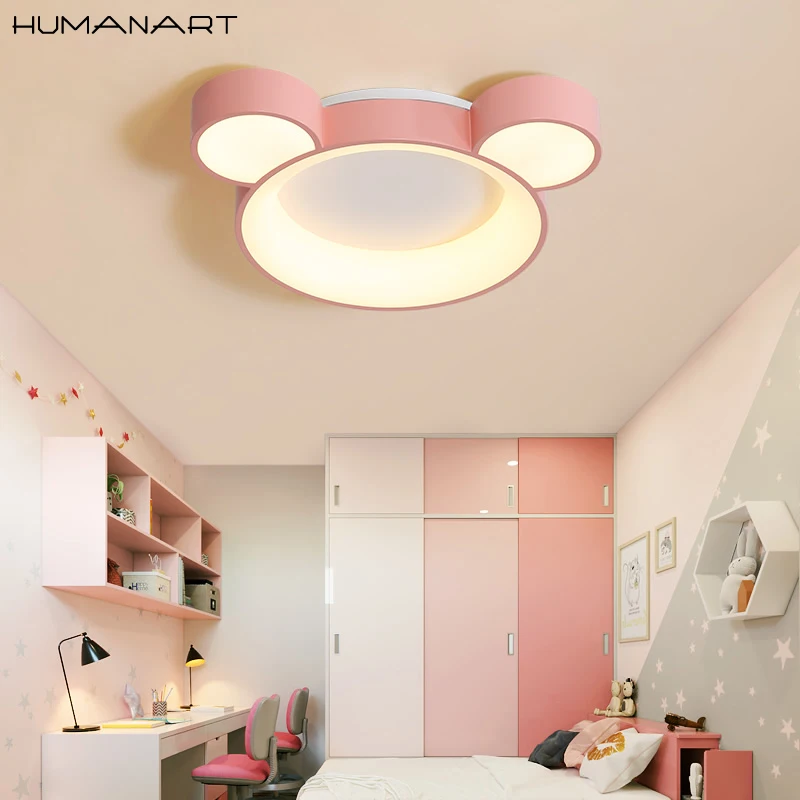 

58x45cm White/Pink/Blue Finished Modern LED Ceiling light For Children Room Bedroom Ceiling Light Fixture
