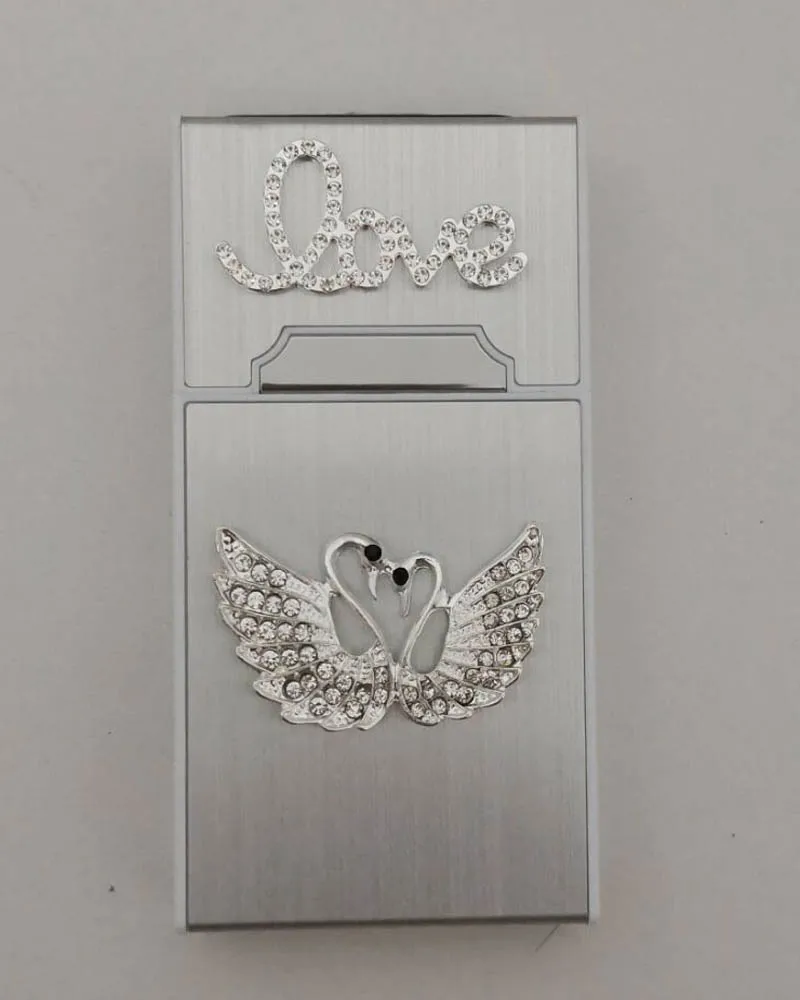 

USB lighter cigarette case for 20PCS 100mm long cigarettes pack