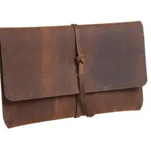 Модный портфель из натуральной кожи, винтажная Мужская и женская сумка из коровьей кожи