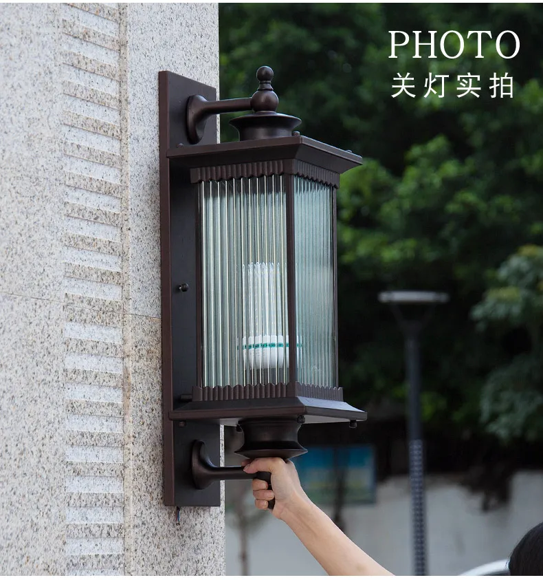 Porta de Entrada Lâmpada de Parede Impermeável ao ar Lâmpada do Jardim Terraço ao ar Parede do Corredor Simples Livre Pendurado Villa Levou Varanda Lâmpada 10 impermeável ao ar livre lâmpada do jardim