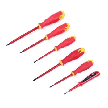 

6pcs Practical Electricans Screwdriver Set Elatrical Insulated Kit Tools Drop Shipping