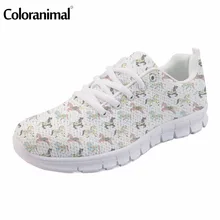 INSTANTARTS/весенне-осенняя Женская сетчатая Повседневная обувь; кроссовки; обувь с милым животным принтом «Crazy Horse»; удобная обувь на плоской подошве; Zapatilla