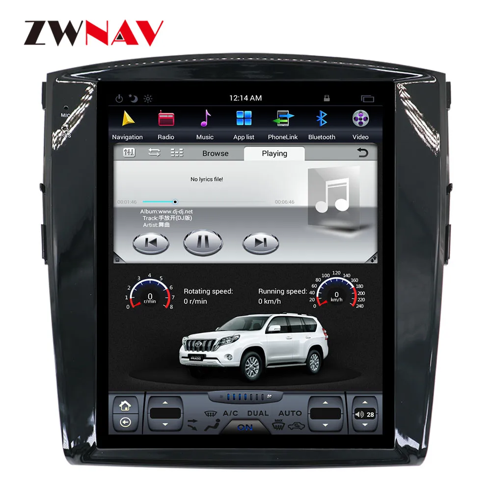 ZWNVA Tesla IPS 12.1 Inch Screen Android 6.0 2+64GB Car No DVD Player GPS Navigation For MITSUBISHI PAJERO V97 V93 2006