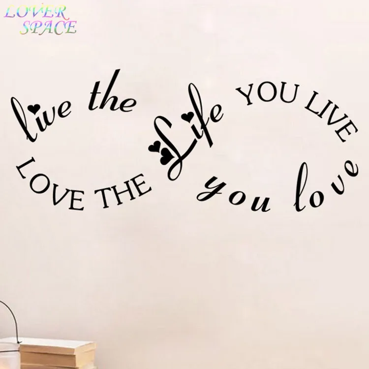 Free Shipping Wall Stickers Home Decor Love The Life You Live Bob Marley Vinyl Wall Decal Quote Loving Room Wall Art Cm In Wall Stickers From Home