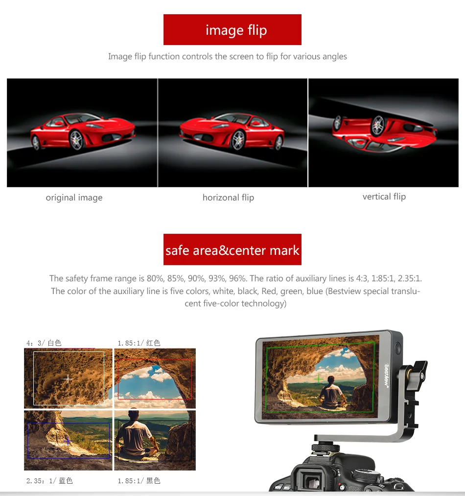 Desview S5 Full screen 4K HDMI полевой монитор 5 дюймов ips экран светильник и тонкий дизайн на камеру DSLR