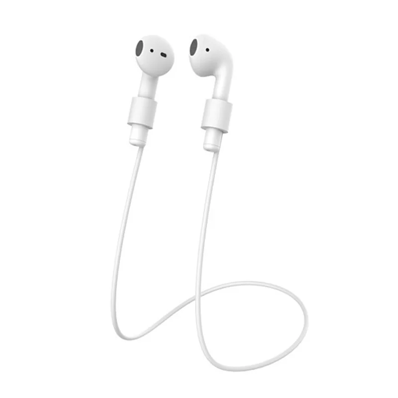 Чехол Airpod для Apple, мягкий силиконовый чехол для Airpods, беспроводная гарнитура, противоутеряющие веревки, силиконовые наушники, набор из 5 предметов - Цвет: rope